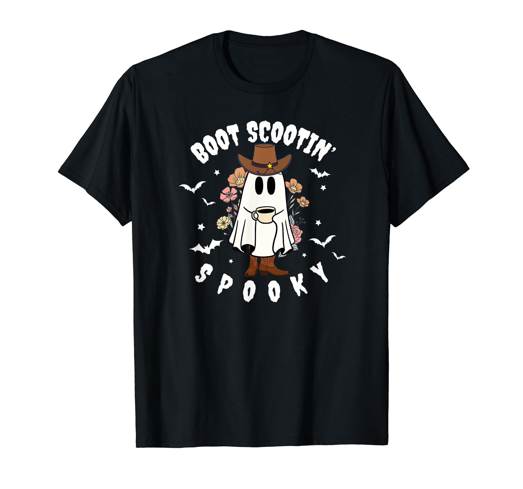 Western Halloween Cowboy Ghost Boot T-Shirt - Streetwear Style for Adults - T-Shirt, Sweatshirt, Hoodie