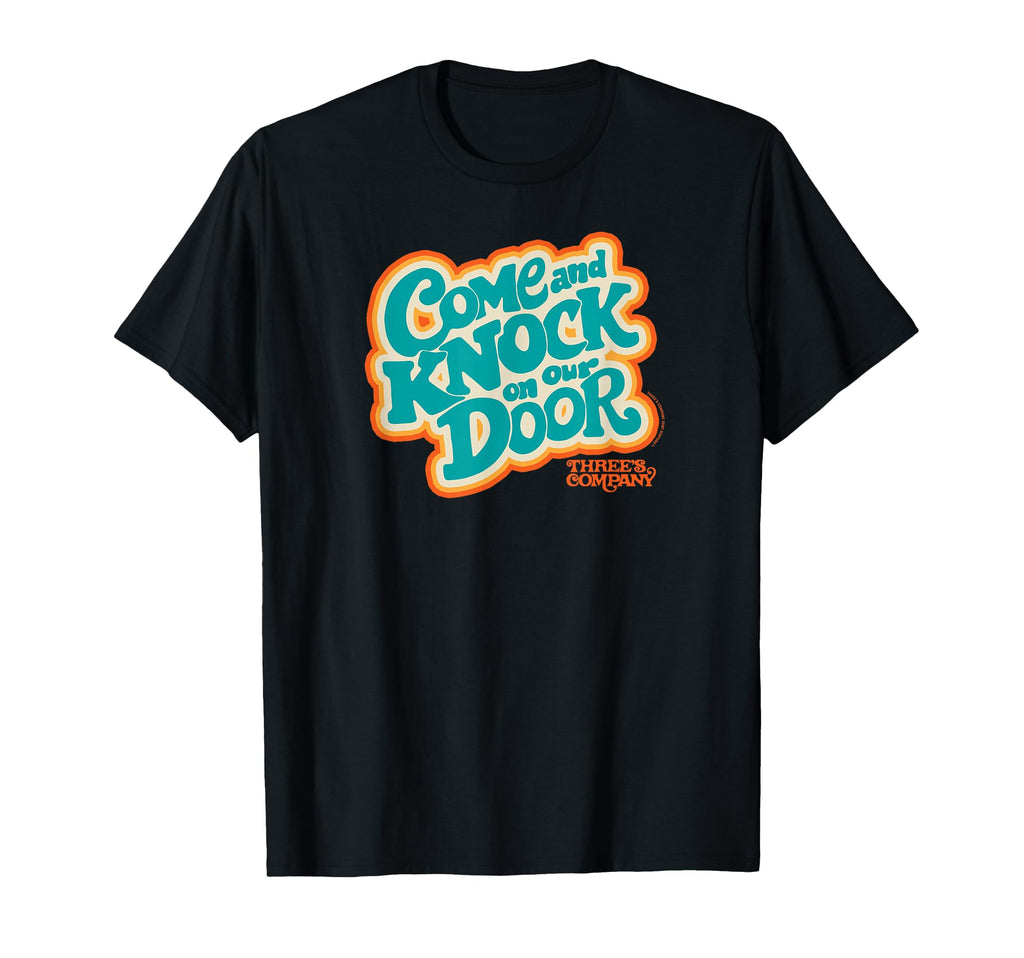 Threes Company Come And Knock Our Door T-Shirt - Minimalist Print Unisex - T-Shirt, Sweatshirt, Hoodie