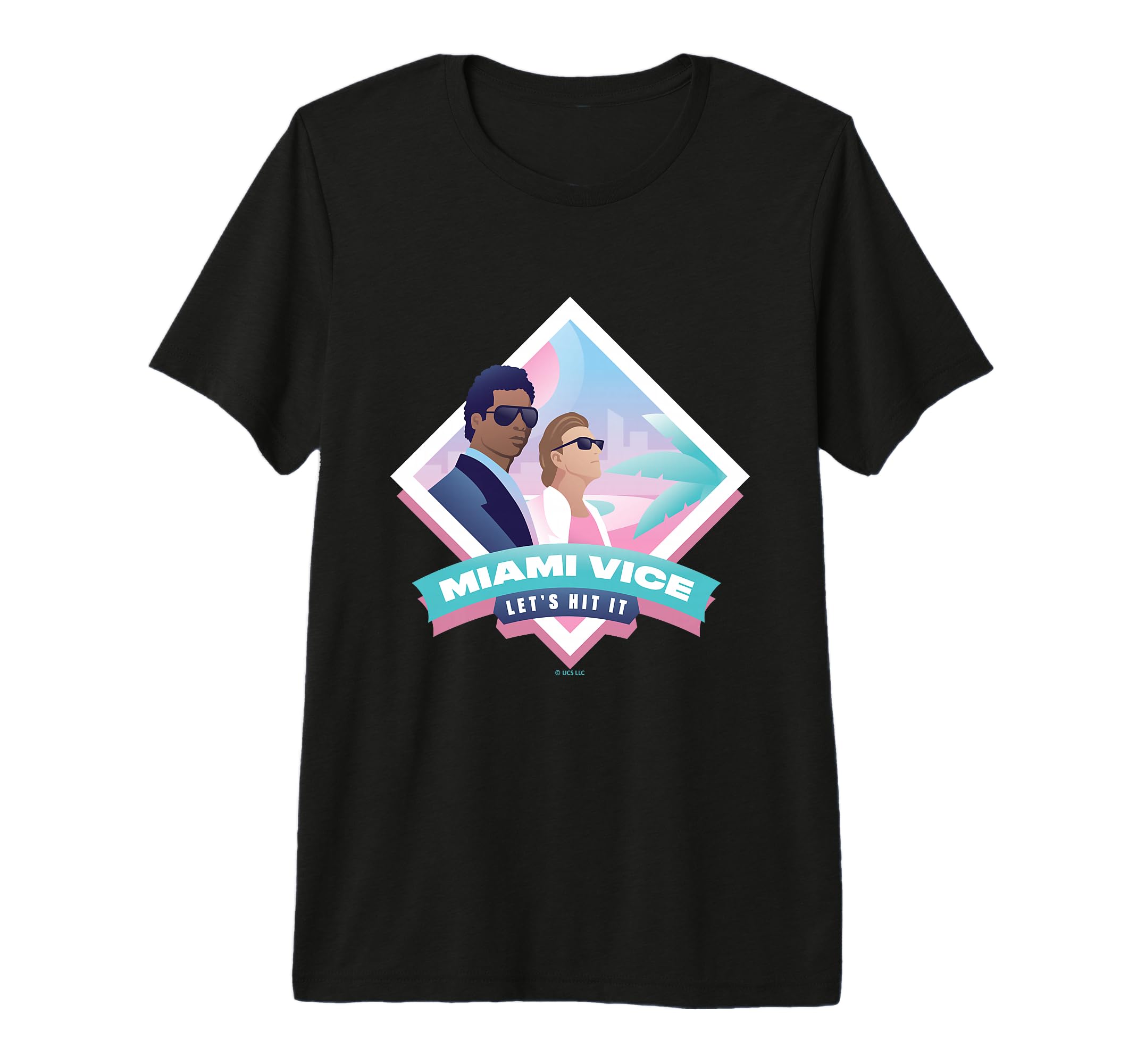 Miami Vice Lets Hit It 80S Tri Blend T-Shirt - Custom Art Print Men Women - T-Shirt, Sweatshirt, Hoodie