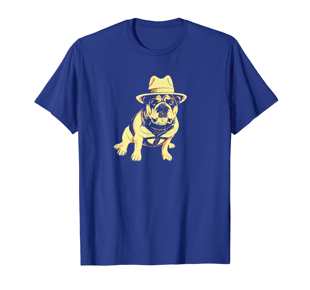 English Bulldog Puppy Cowboy Funny Dog T-Shirt - Novelty Apparel Unisex - T-Shirt, Sweatshirt, Hoodie