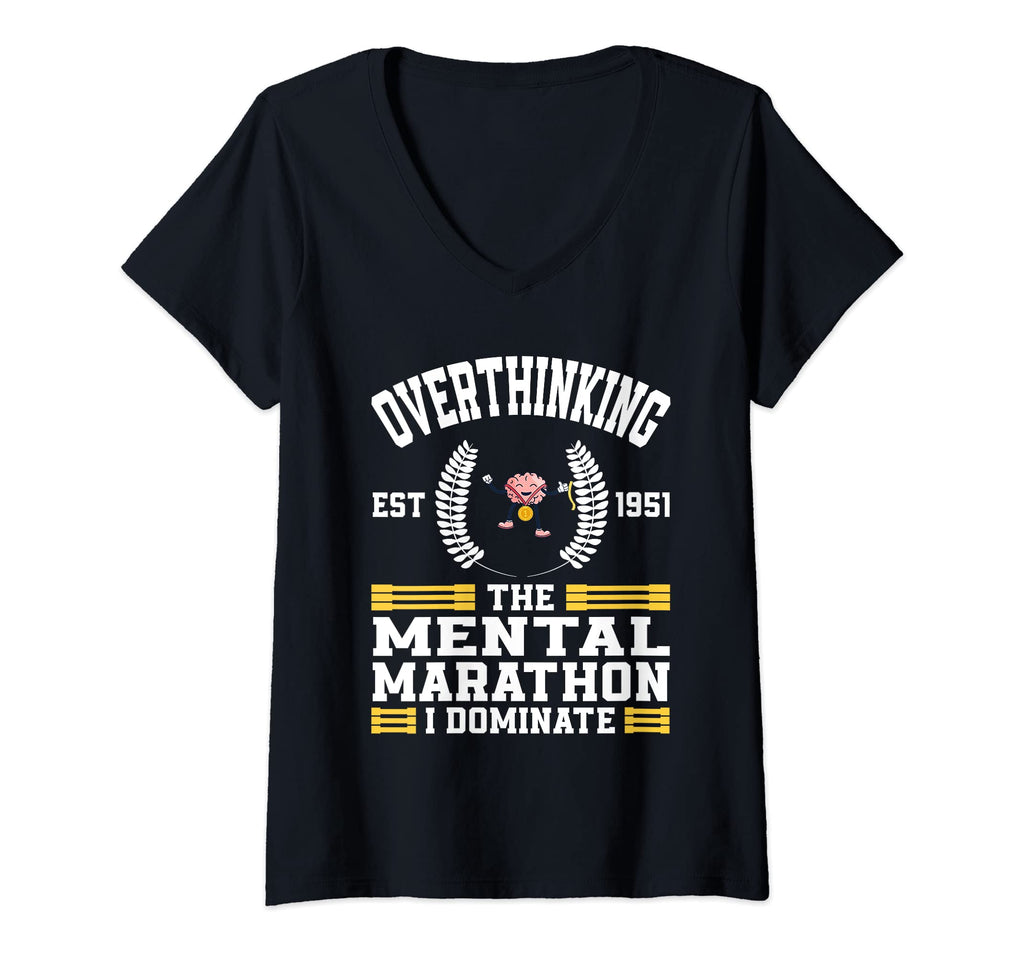 Womens Overthinker Introverts V Neck T-Shirt - Aesthetic Graphic Men Women - T-Shirt, Sweatshirt, Hoodie