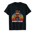 Howdy Folks America Cowboy Cat T-Shirt - Casual Everyday Wear for Adults - T-Shirt, Sweatshirt, Hoodie