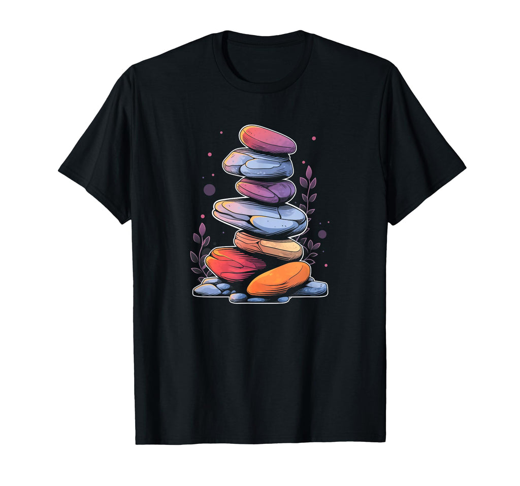 Zen Balancing Stones Art Mindfulness T-Shirt - Novelty Apparel for Adults - T-Shirt, Sweatshirt, Hoodie