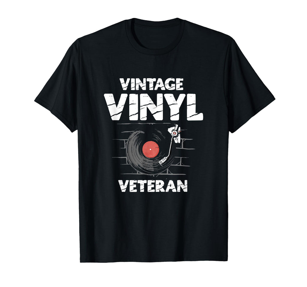 Vinyl Veteran Audiophile Music Lover Vinyl T-Shirt - Trendy Graphic Unisex - T-Shirt, Sweatshirt, Hoodie