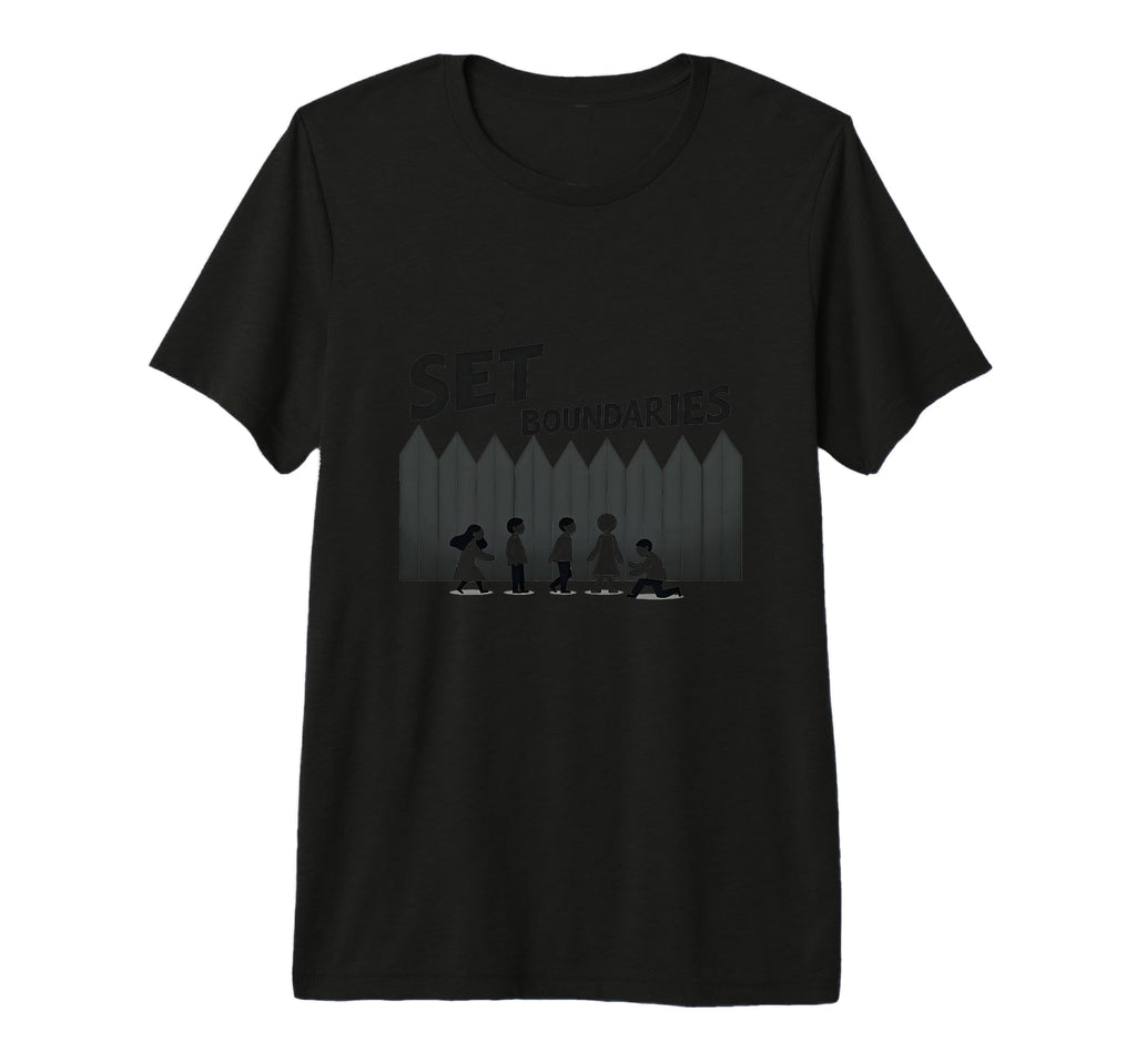 Set Boundaries Empowering Wall Art T-Shirt - Custom Art Print Men Women - T-Shirt, Sweatshirt, Hoodie