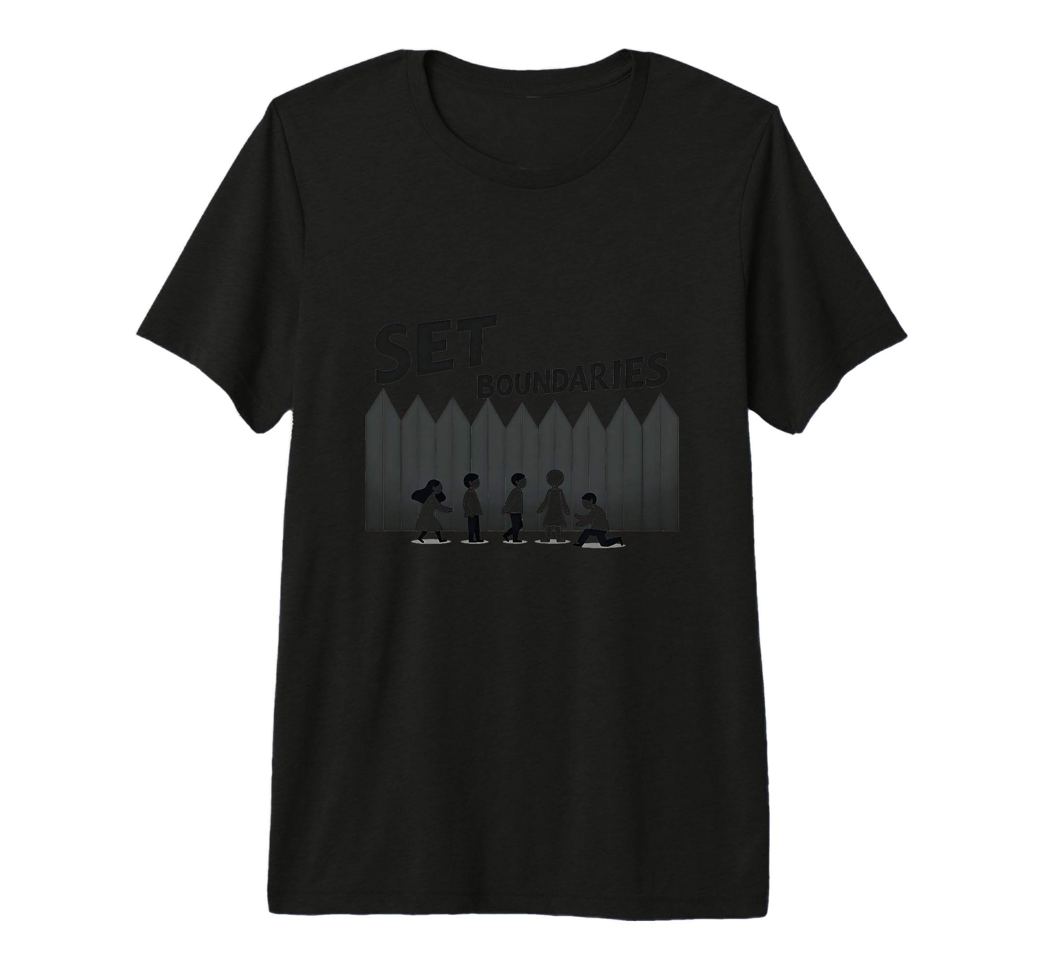 Set Boundaries Empowering Wall Art T-Shirt - Custom Art Print Men Women - T-Shirt, Sweatshirt, Hoodie