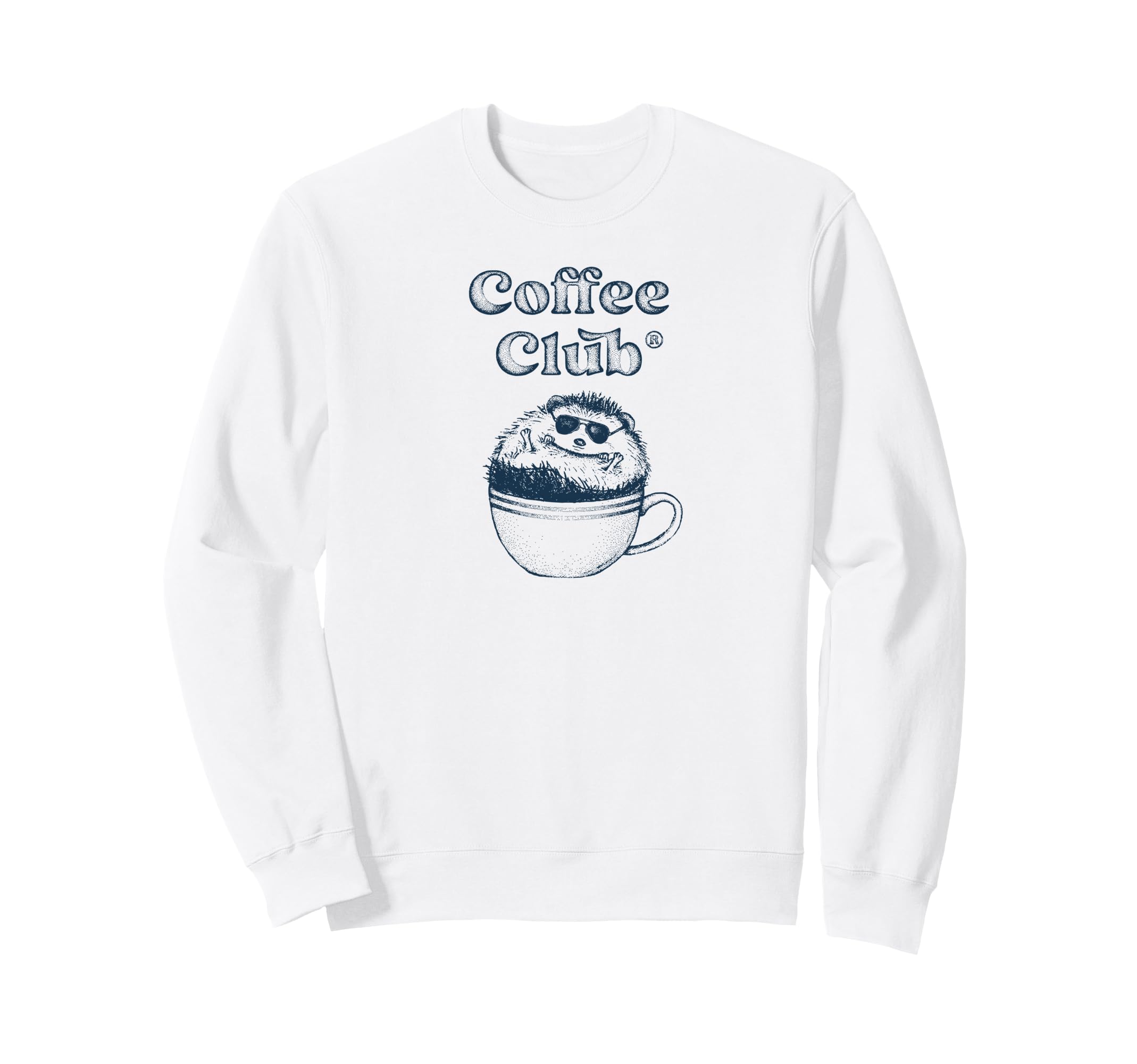 Coffee Club Hedgehog Coffee Aesthetics Sweatshirt - Minimalist Print Unisex - T-Shirt, Sweatshirt, Hoodie