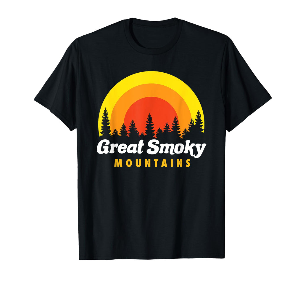 Great Smoky Mountains Trees Sunset T-Shirt - Minimalist Print Unisex - T-Shirt, Sweatshirt, Hoodie