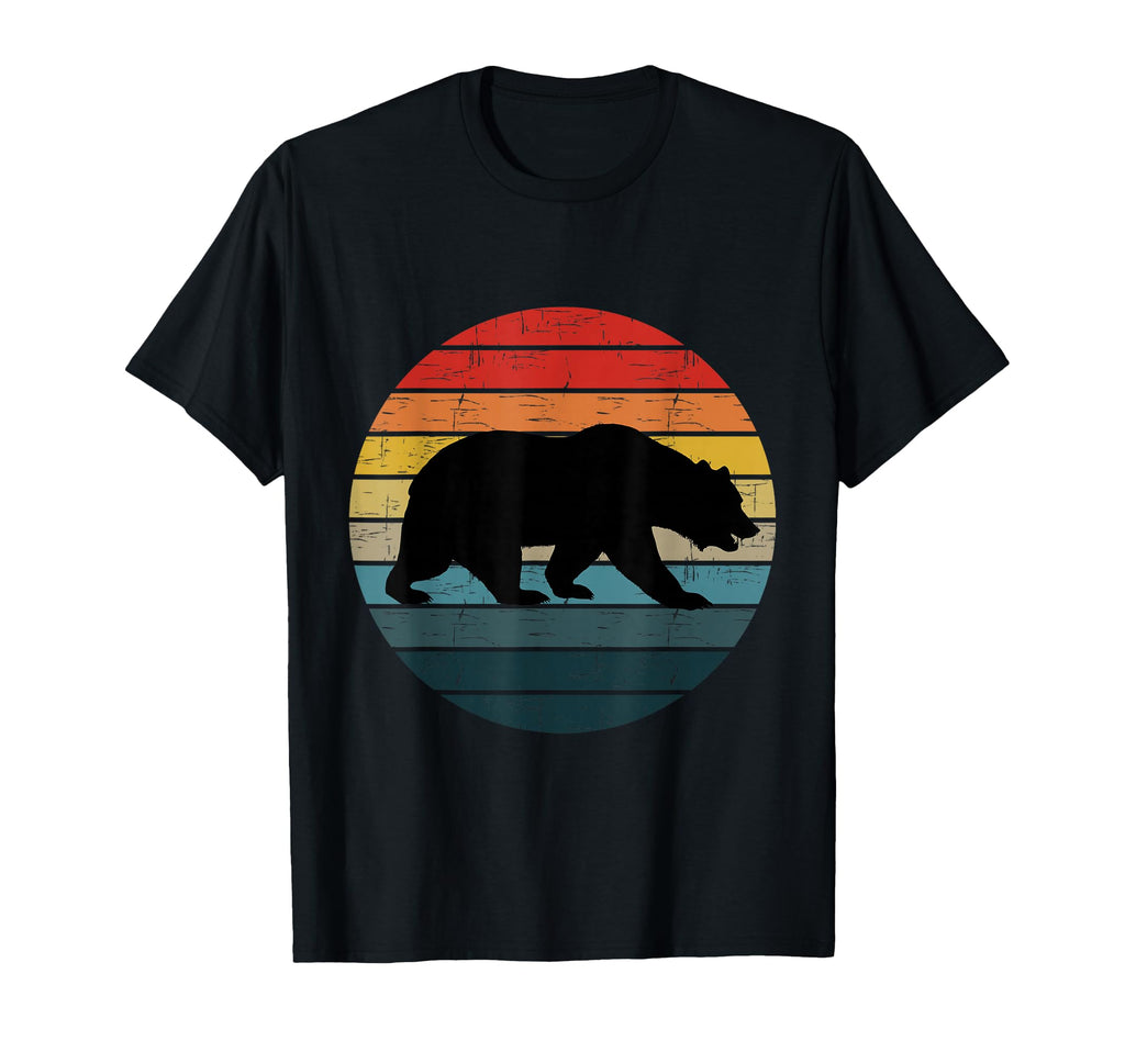 Bear Silhouette Sunset Sun Colorful T-Shirt - Novelty Apparel Men Women - T-Shirt, Sweatshirt, Hoodie