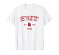 West Valley City Utah Ut Sports Red T-Shirt - Aesthetic Graphic for Adults - T-Shirt, Sweatshirt, Hoodie