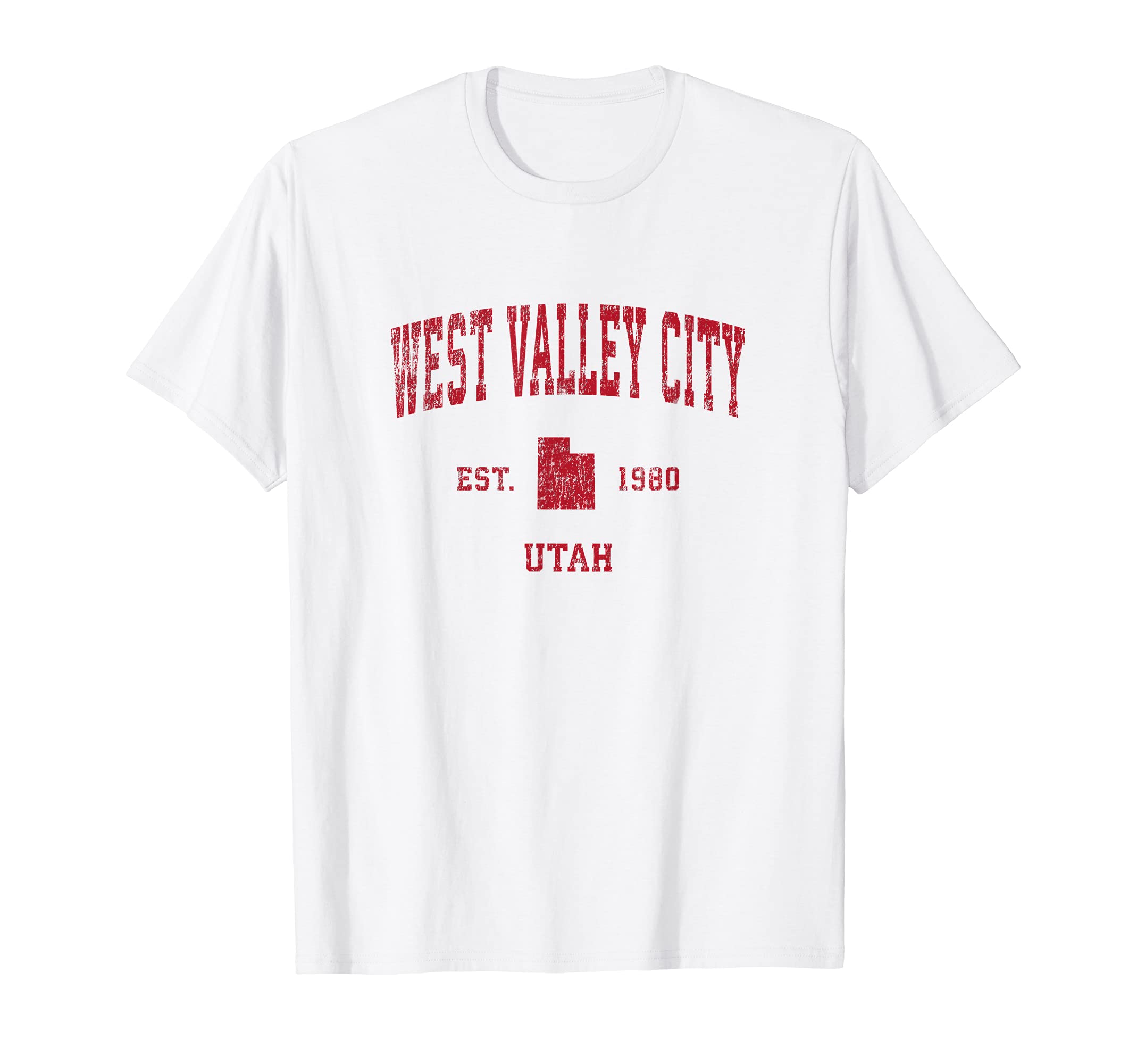 West Valley City Utah Ut Sports Red T-Shirt - Aesthetic Graphic for Adults - T-Shirt, Sweatshirt, Hoodie