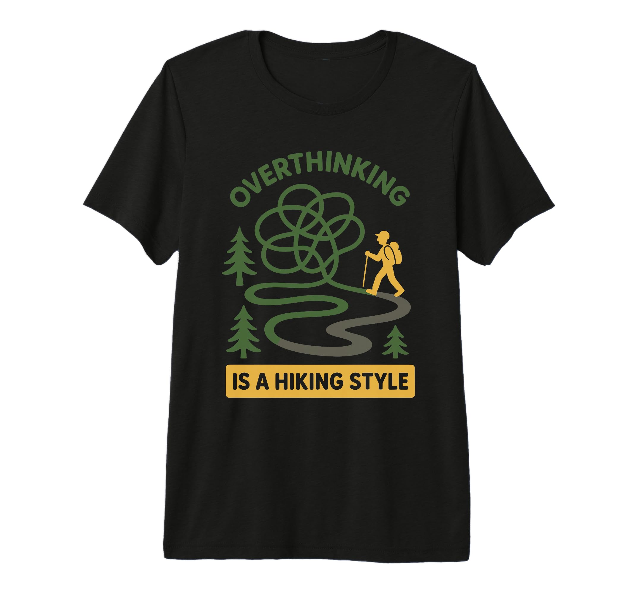 Forest Walk Overthinker Mental Reset T-Shirt - Aesthetic Graphic Unisex - T-Shirt, Sweatshirt, Hoodie