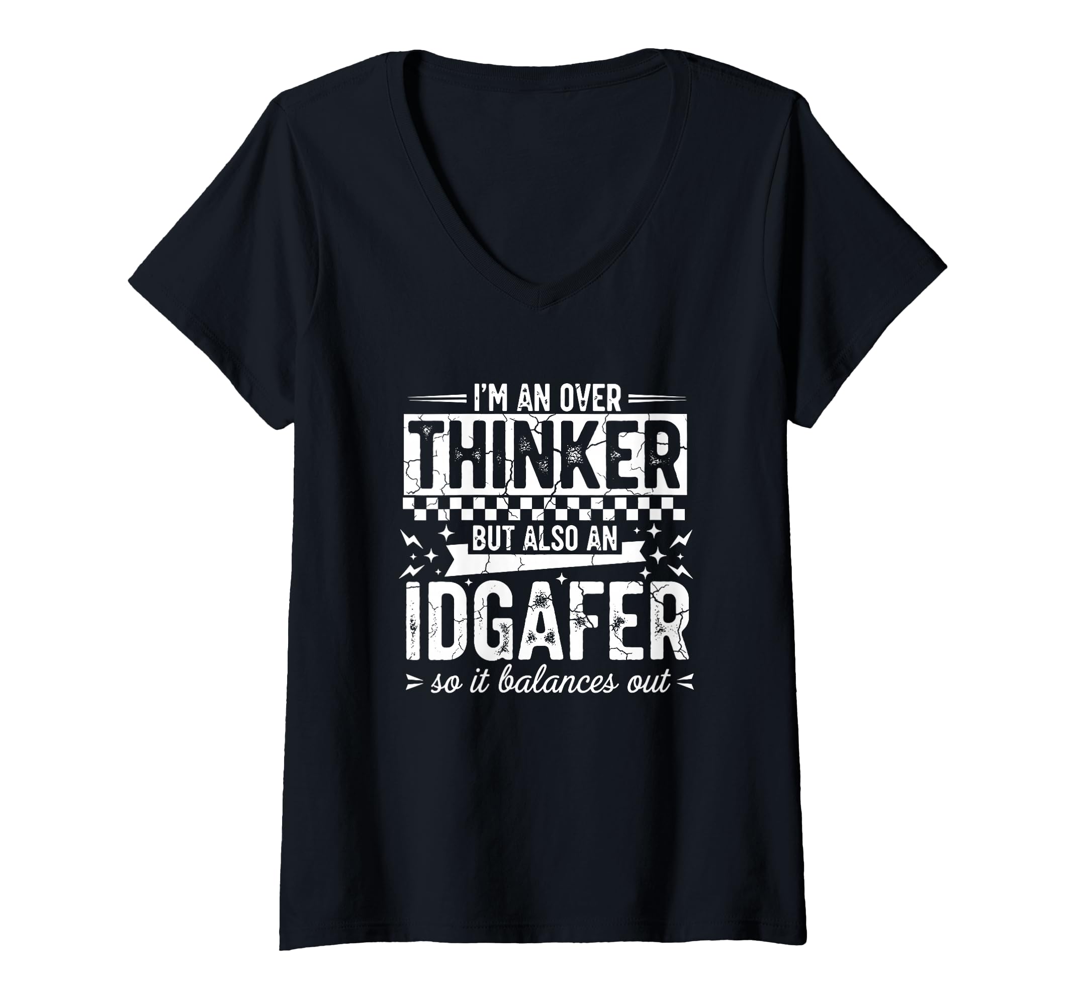 Womens Im Overthinker But Also Idgaf T-Shirt - Unique Graphic for Adults - T-Shirt, Sweatshirt, Hoodie