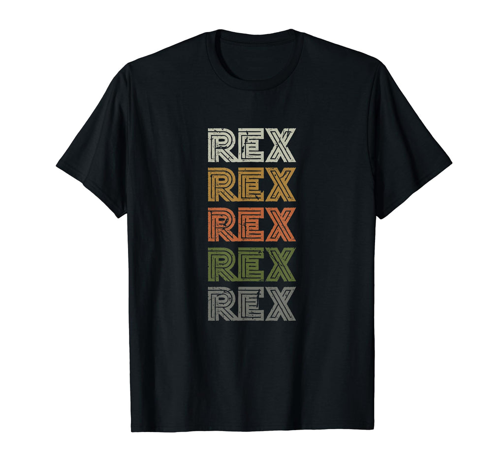 Rex Repeating Text Grunge Colors T-Shirt - Minimalist Print Men Women - T-Shirt, Sweatshirt, Hoodie