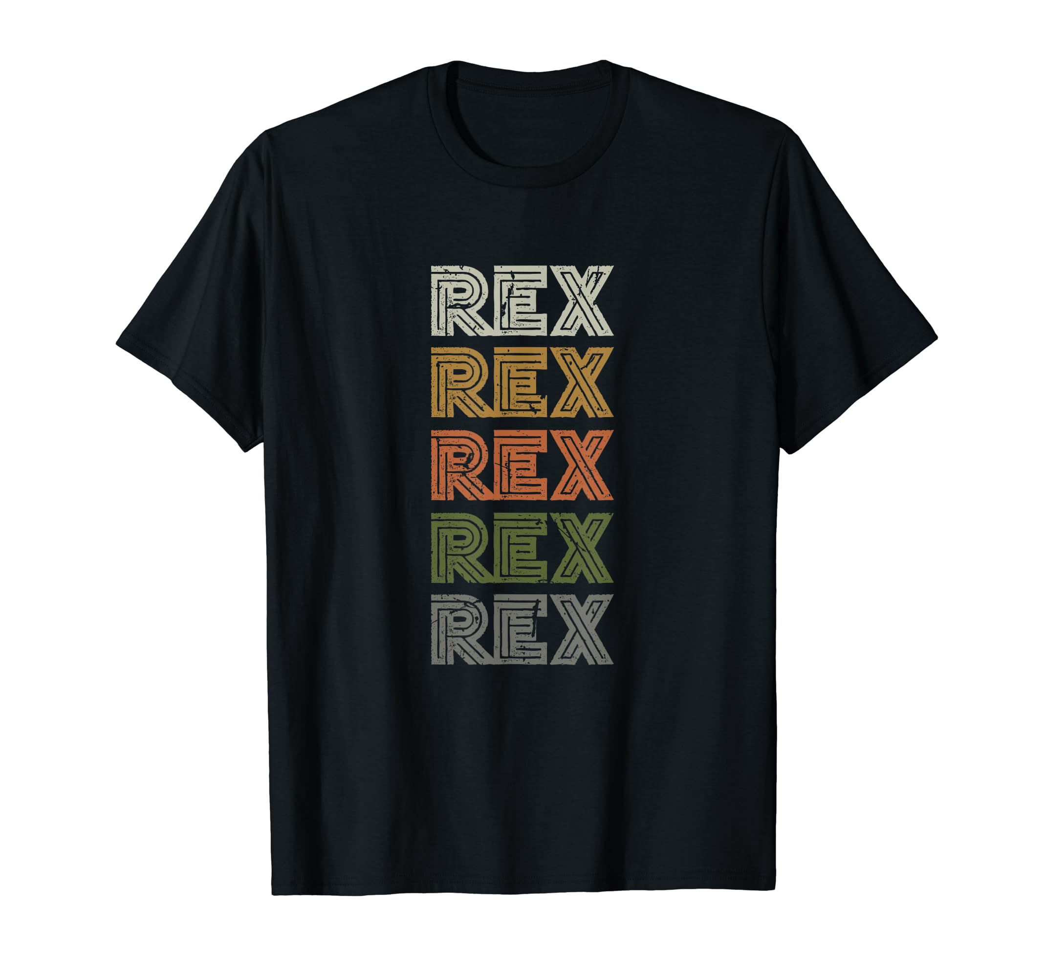 Rex Repeating Text Grunge Colors T-Shirt - Minimalist Print Men Women - T-Shirt, Sweatshirt, Hoodie