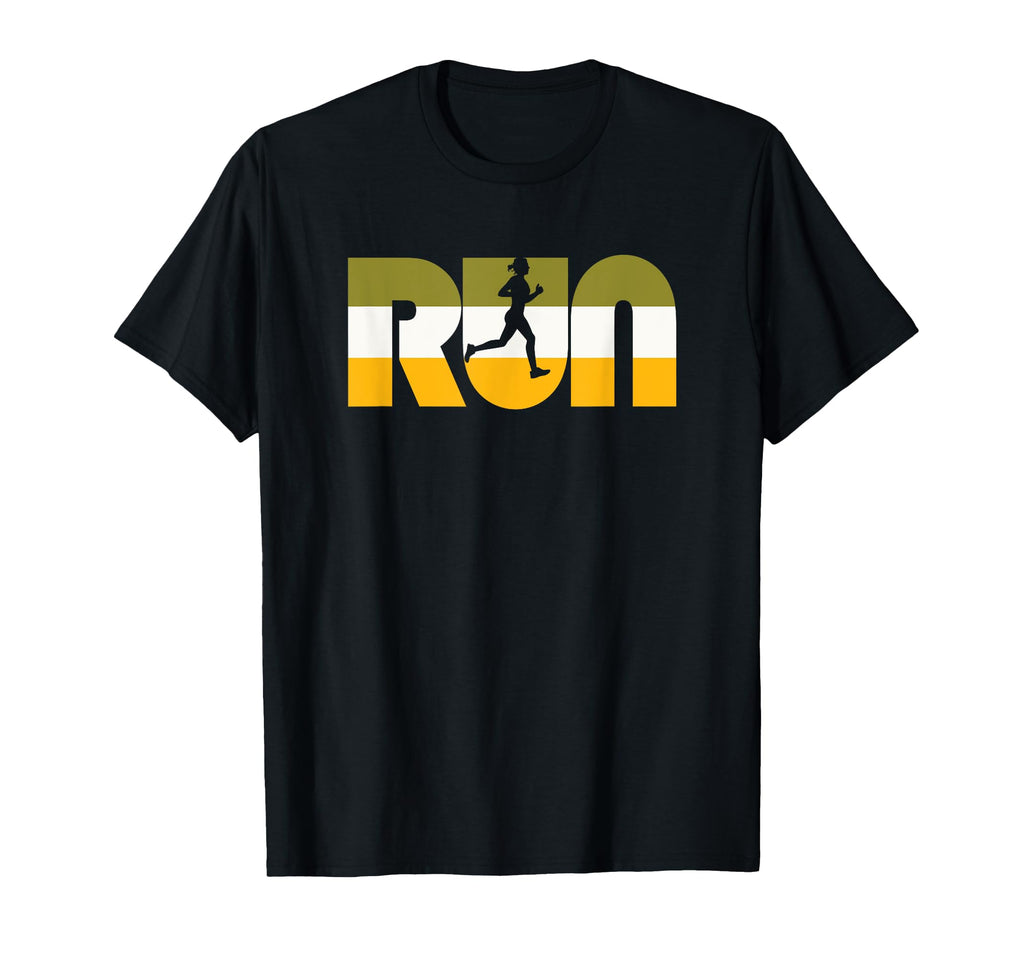 Run Seventies Color Typography Runner T-Shirt - Trendy Graphic Men Women - T-Shirt, Sweatshirt, Hoodie