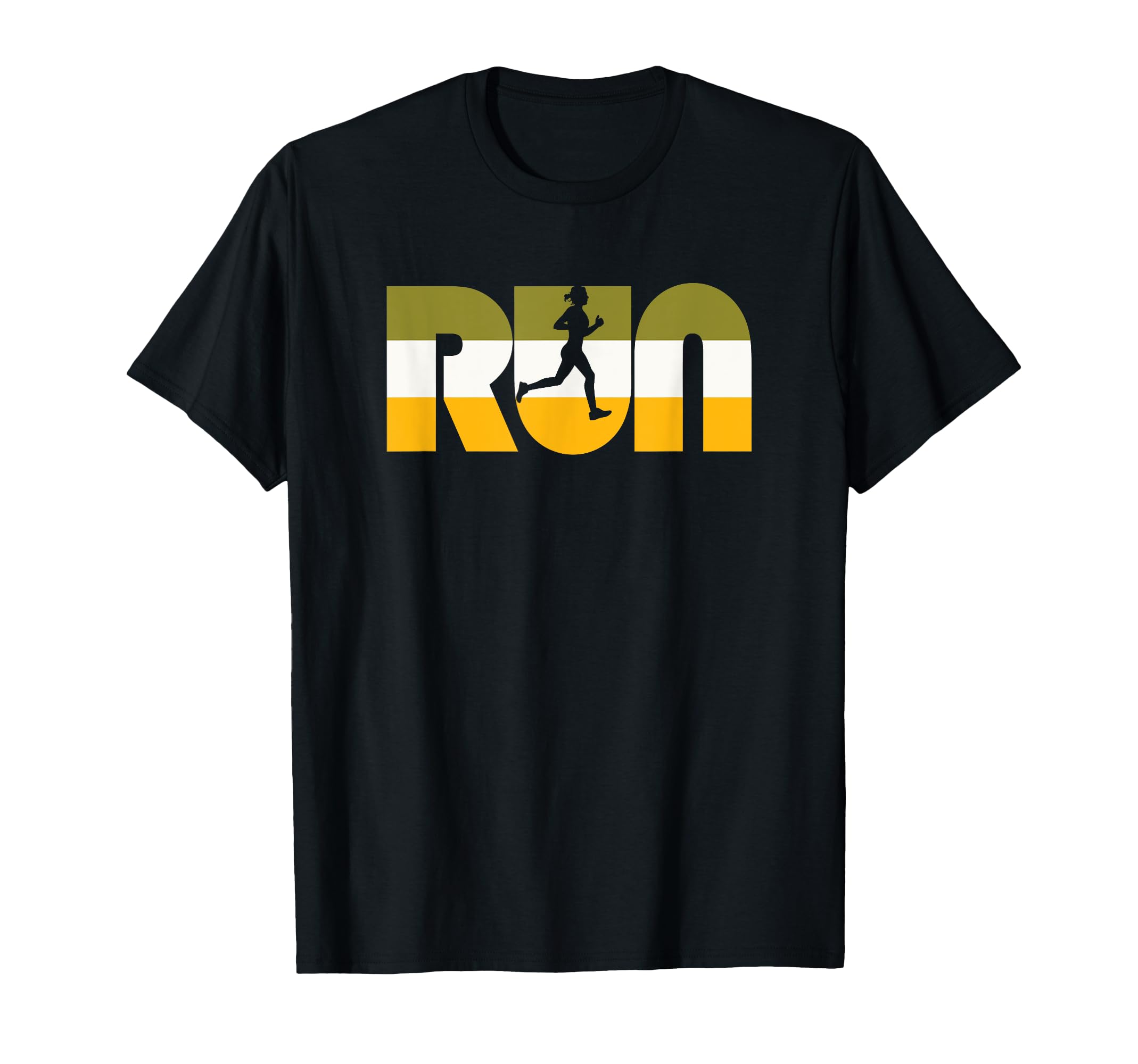 Run Seventies Color Typography Runner T-Shirt - Trendy Graphic Men Women - T-Shirt, Sweatshirt, Hoodie