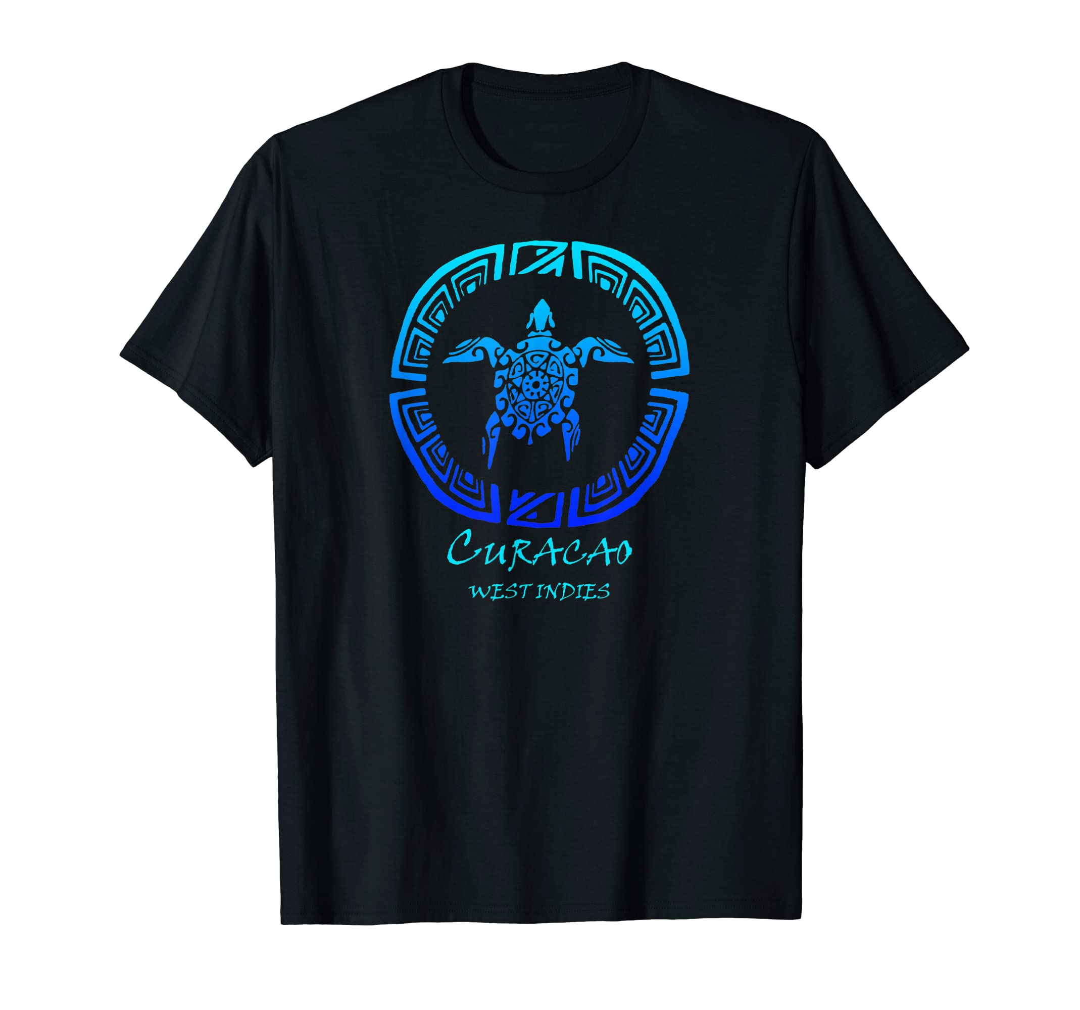 Curacao West Indies Tribal Turtle Vacation T-Shirt - Graphic Print Unisex - T-Shirt, Sweatshirt, Hoodie