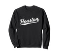 Houston Texas Script 1970S White Sweatshirt - Fun Novelty Design Men Women - T-Shirt, Sweatshirt, Hoodie