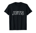 Jets Outlined Typography T-Shirt - Novelty Apparel for Adults - T-Shirt, Sweatshirt, Hoodie