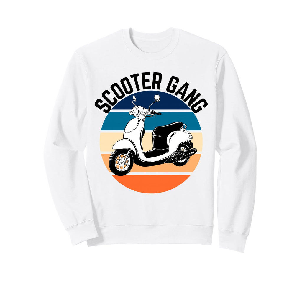 Scooter Gang Moped Motorcycle Gear Sweatshirt - Unique Graphic for Adults - T-Shirt, Sweatshirt, Hoodie