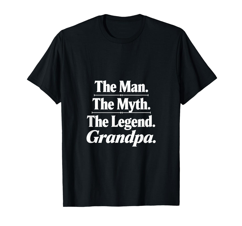 Myth Legend Grandpa Typography T-Shirt - Custom Art Print Unisex - T-Shirt, Sweatshirt, Hoodie