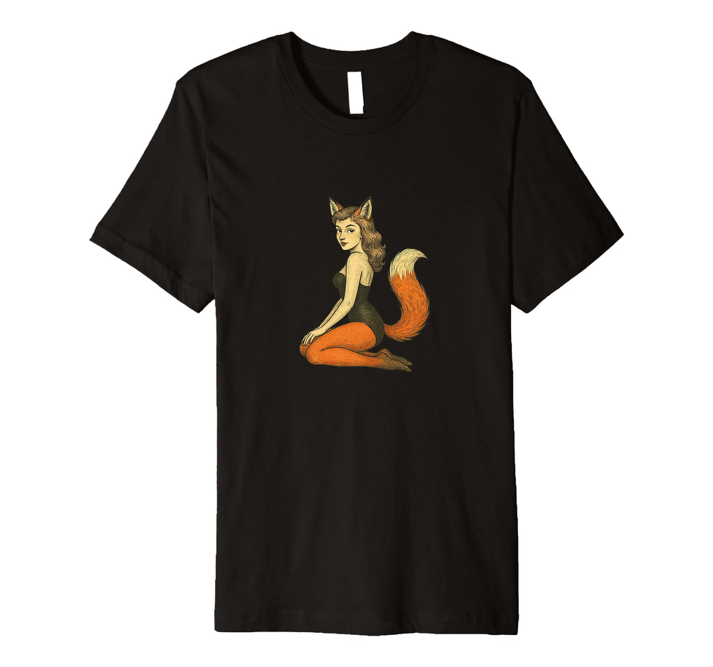 Fox Pinup Halloween Cosplay Anime T-Shirt - Novelty Apparel Unisex - T-Shirt, Sweatshirt, Hoodie