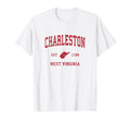 Charleston West Virginia Wv Sports Red T-Shirt - Trendy Graphic for Adults - T-Shirt, Sweatshirt, Hoodie