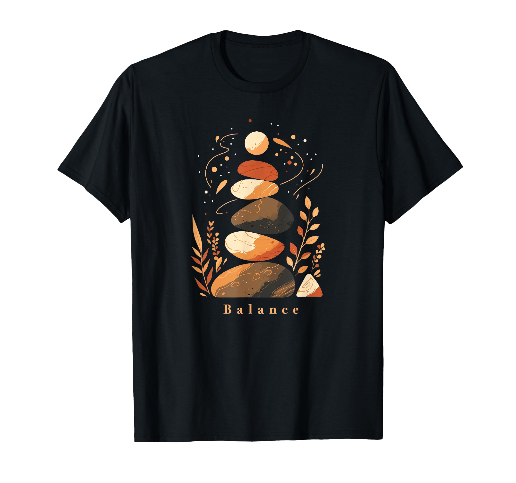 Zen Balancing Stones Art Mindfulness T-Shirt - Custom Art Print Men Women - T-Shirt, Sweatshirt, Hoodie