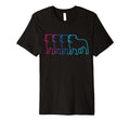English Bulldog Silhouette Synthwave T-Shirt - Casual Everyday Wear Unisex - T-Shirt, Sweatshirt, Hoodie
