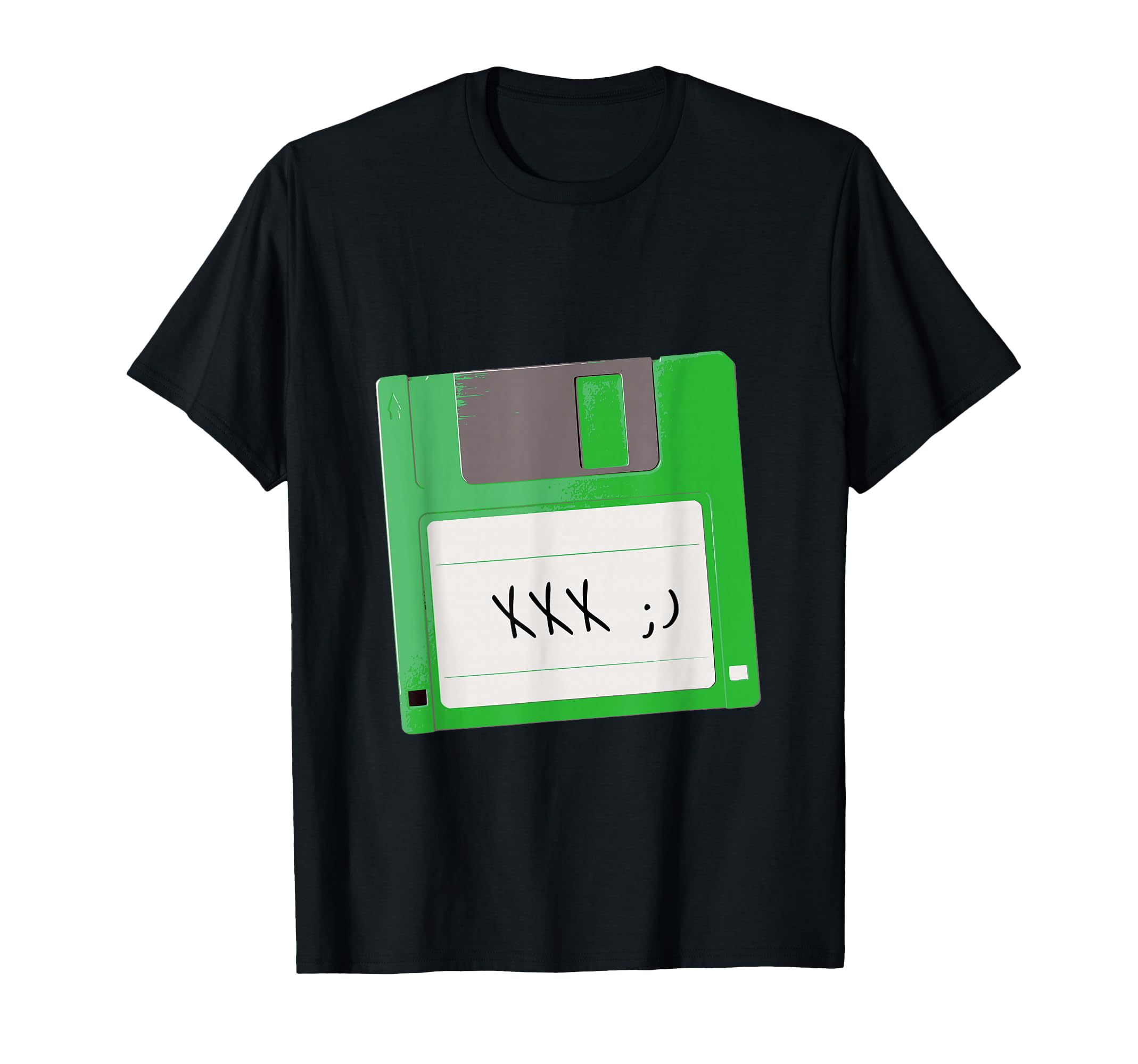Floppy Disk Wink Funny Old School 90S T-Shirt - Minimalist Print Unisex - T-Shirt, Sweatshirt, Hoodie