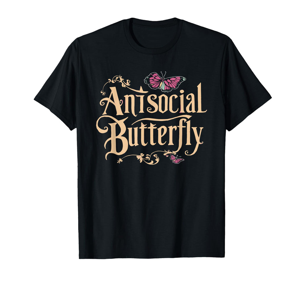 Antisocial Butterfly T-Shirt - Casual Everyday Wear Men Women - T-Shirt, Sweatshirt, Hoodie