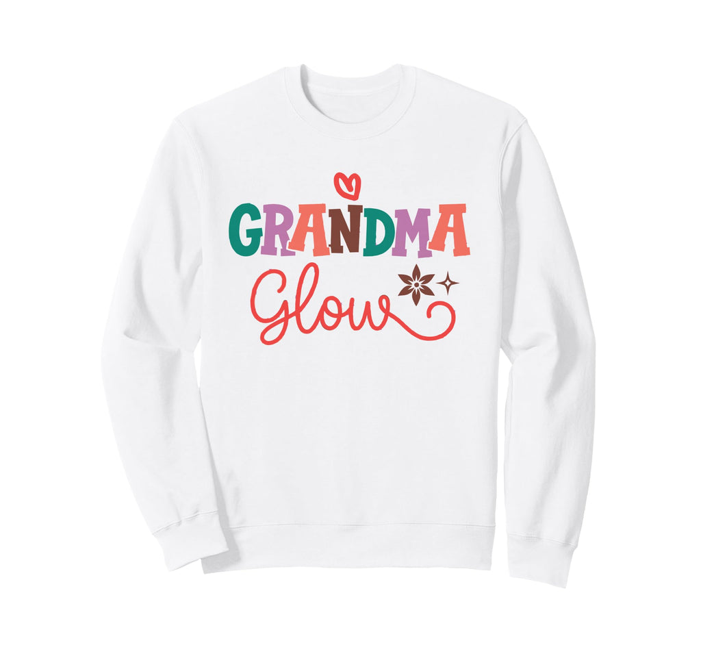 Grandma Glow Lettering Mothers Sweatshirt - Fun Novelty Design Men Women - T-Shirt, Sweatshirt, Hoodie