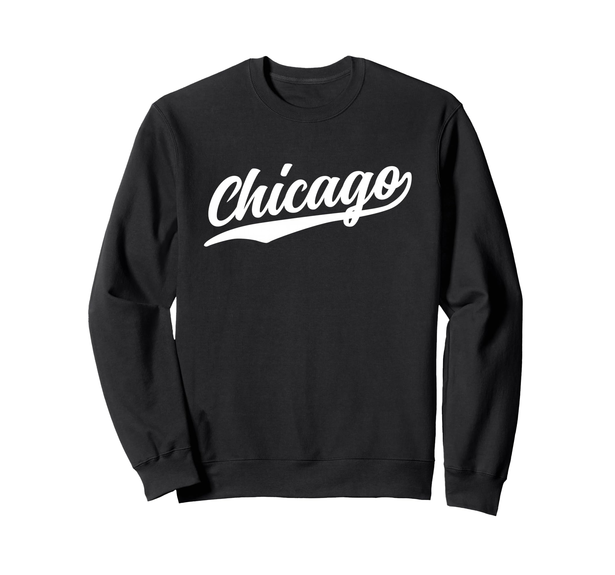 Chicago Illinois Script 1970S Sweatshirt - Custom Art Print for Adults - T-Shirt, Sweatshirt, Hoodie
