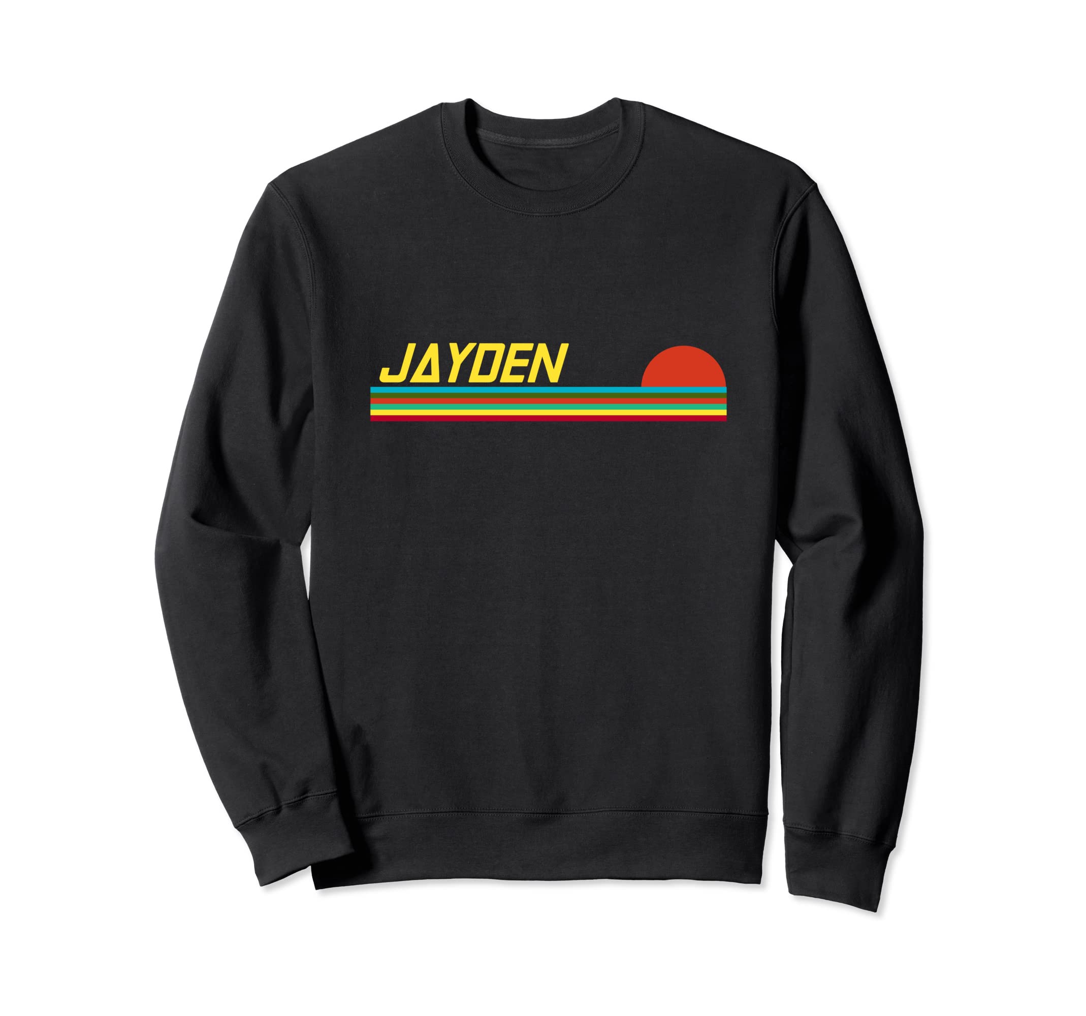 Jayden First Name Logo Sunset Sweatshirt - Aesthetic Graphic for Adults - T-Shirt, Sweatshirt, Hoodie