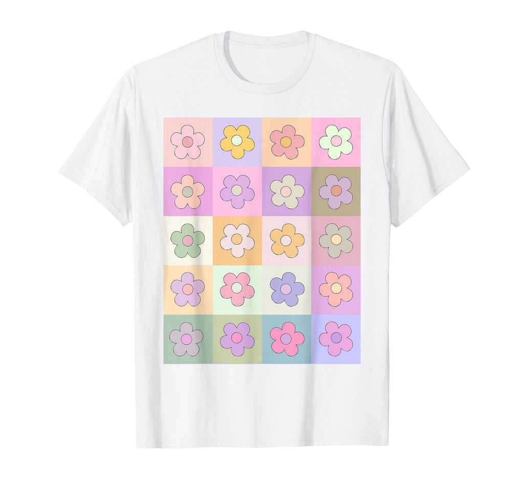 Danish Pastel Aesthetic Daisy Flower Pattern T-Shirt - Graphic Print Unisex - T-Shirt, Sweatshirt, Hoodie