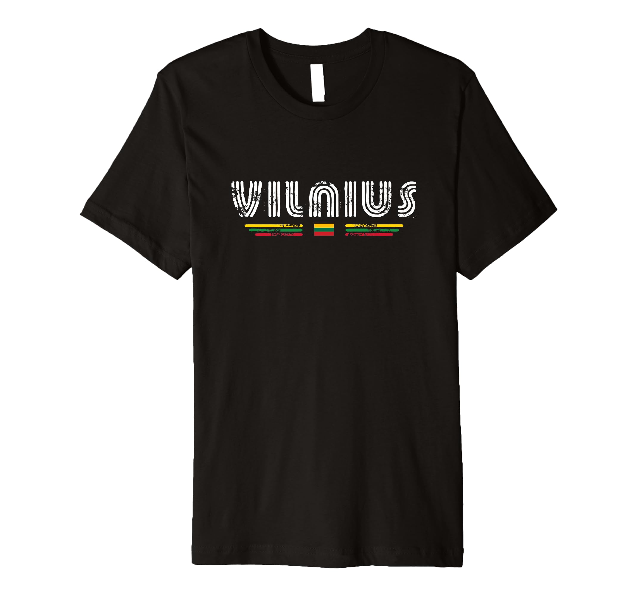 Vilnius Lithuania 70S 80S Type T-Shirt - Custom Art Print Men Women - T-Shirt, Sweatshirt, Hoodie