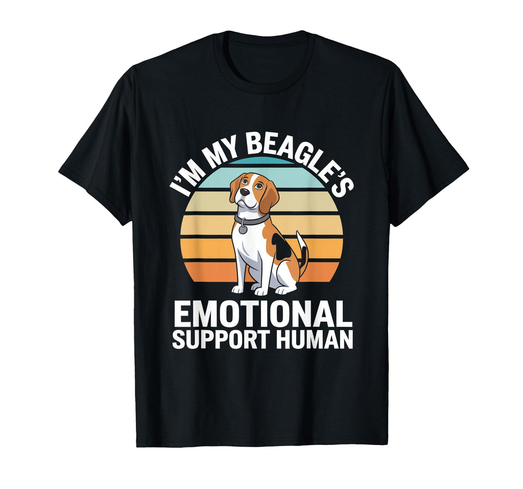 Im My Beagles Emotional Support Human T-Shirt - Custom Art Print Unisex - T-Shirt, Sweatshirt, Hoodie