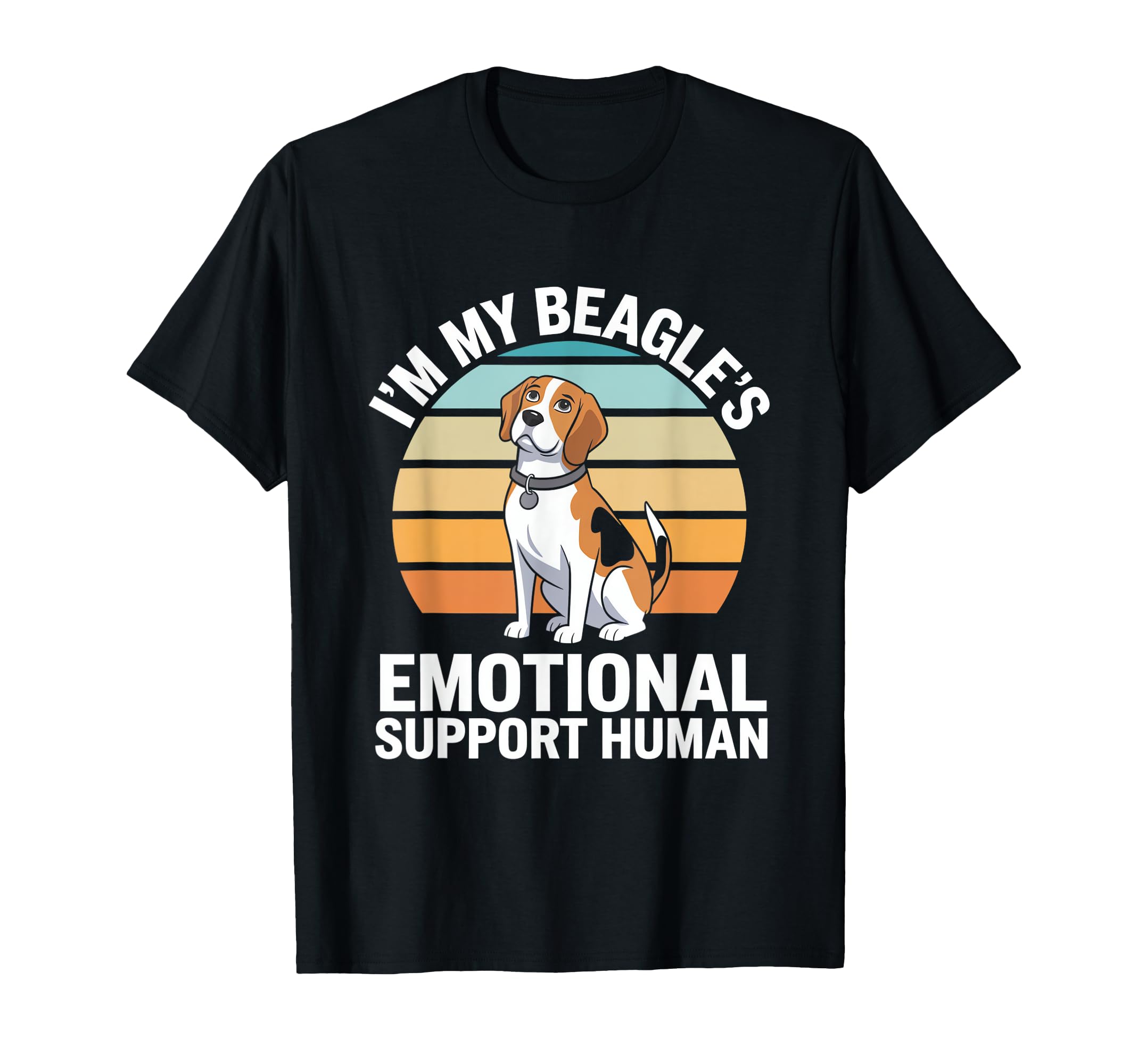 Im My Beagles Emotional Support Human T-Shirt - Custom Art Print Unisex - T-Shirt, Sweatshirt, Hoodie