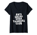 Womens Anti Social Over Thinkers T-Shirt - Casual Everyday Wear for Adults - T-Shirt, Sweatshirt, Hoodie