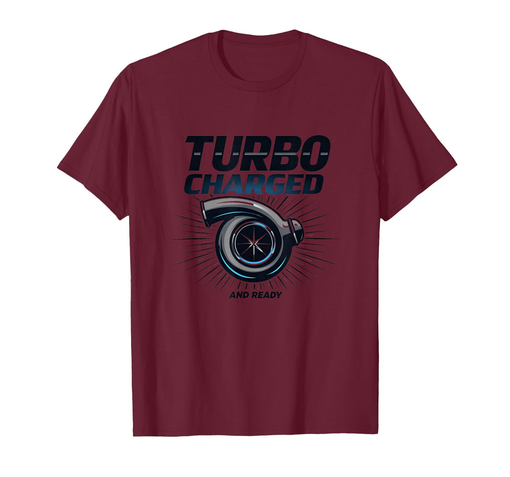 Turbo Charged And Ready Car Enthusiast T-Shirt - Custom Art Print Unisex - T-Shirt, Sweatshirt, Hoodie