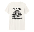 Im Pet Boundaries Cat Tri Blend T-Shirt - Custom Art Print Unisex - T-Shirt, Sweatshirt, Hoodie