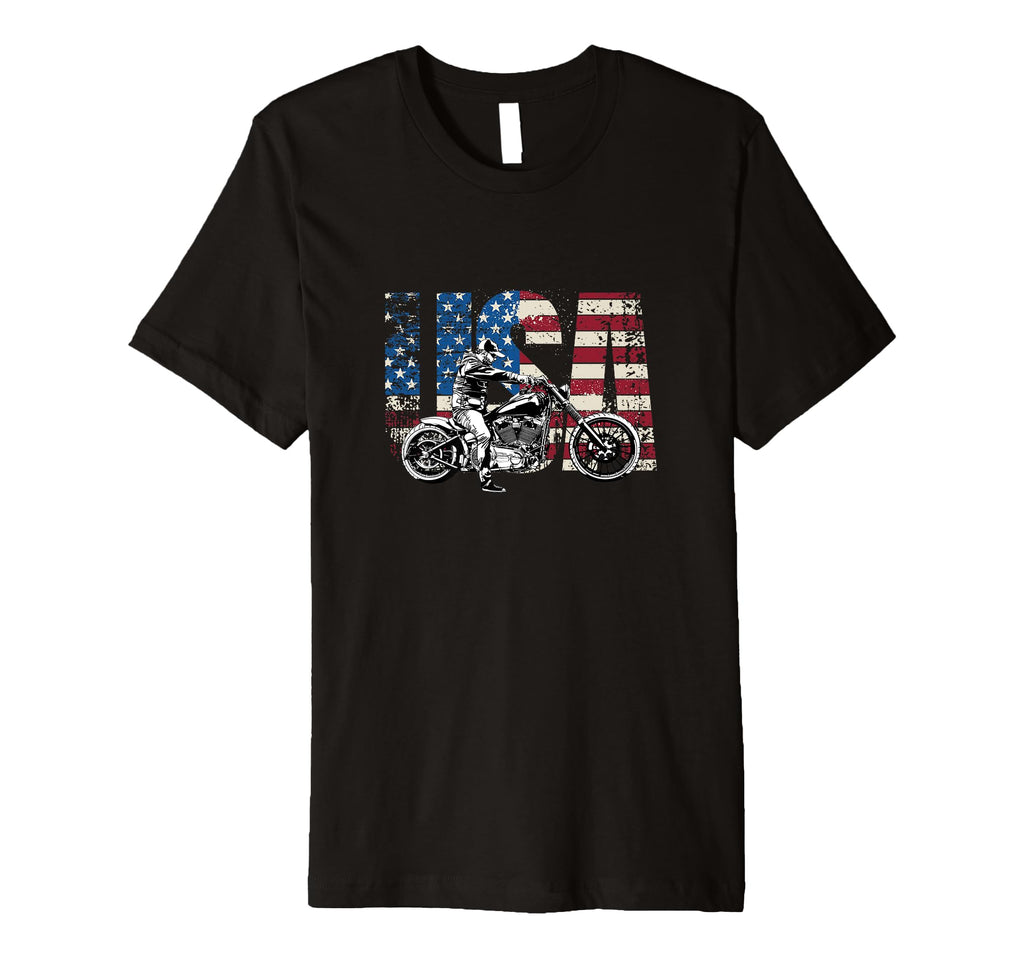 Motorcycle Usa Motorcycle T-Shirt - Custom Art Print for Adults - T-Shirt, Sweatshirt, Hoodie
