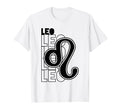 Leo Zodiac Typography Astrology T-Shirt - Novelty Apparel Men Women - T-Shirt, Sweatshirt, Hoodie