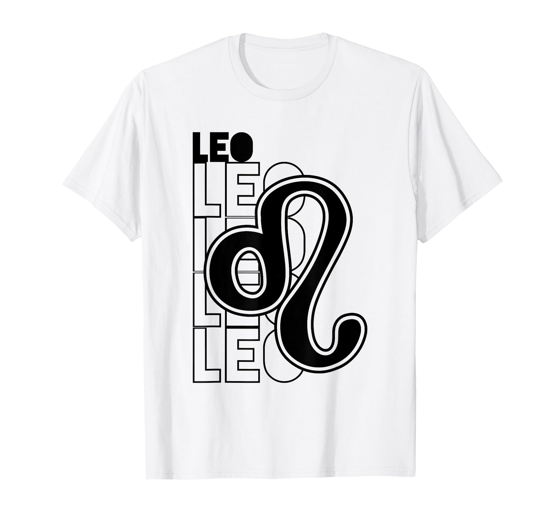Leo Zodiac Typography Astrology T-Shirt - Novelty Apparel Men Women - T-Shirt, Sweatshirt, Hoodie