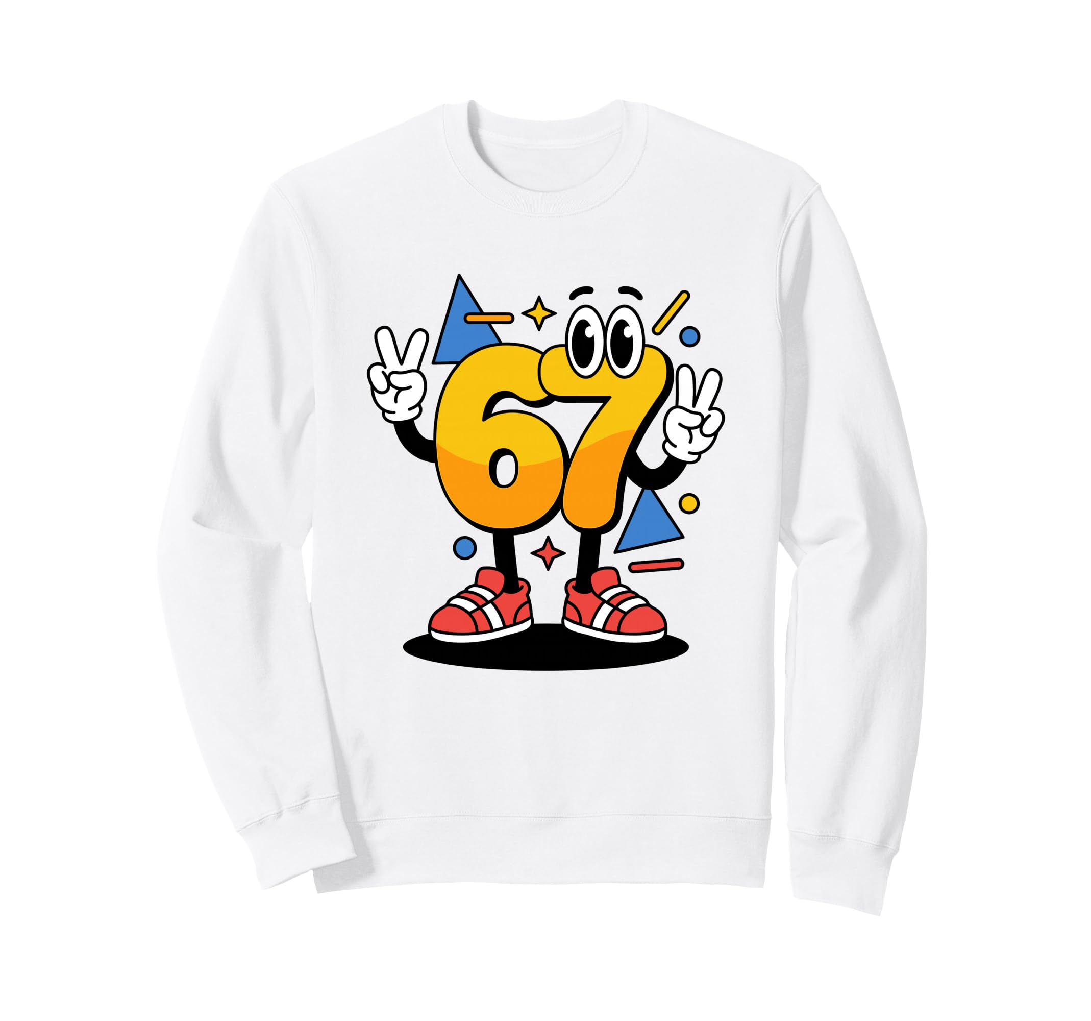 90S Cartoon Mascot Number 67 Nostalgia Sweatshirt - Novelty Apparel Unisex - T-Shirt, Sweatshirt, Hoodie