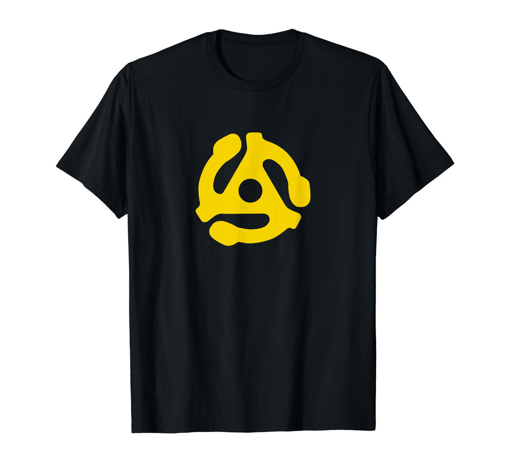45 Rpm Record Adapter Turntable Yellow T-Shirt - Graphic Print Men Women - T-Shirt, Sweatshirt, Hoodie