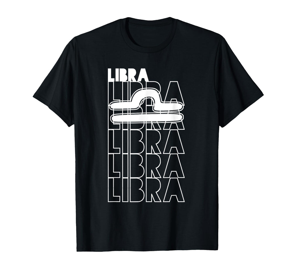 Libra Star Sign Typography Astrology T-Shirt - Custom Art Print Unisex - T-Shirt, Sweatshirt, Hoodie