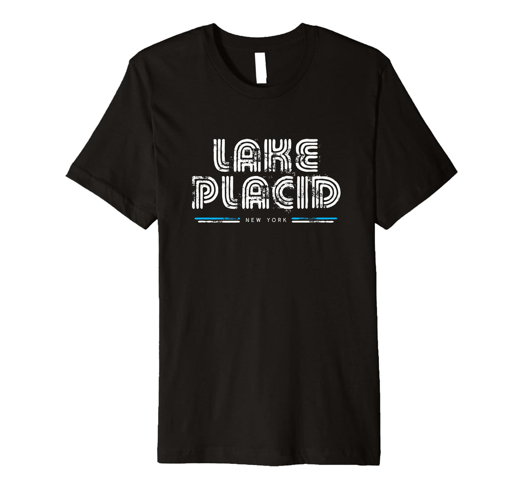 Lake Placid Ny 70S 80S Type T-Shirt - Minimalist Print Unisex - T-Shirt, Sweatshirt, Hoodie