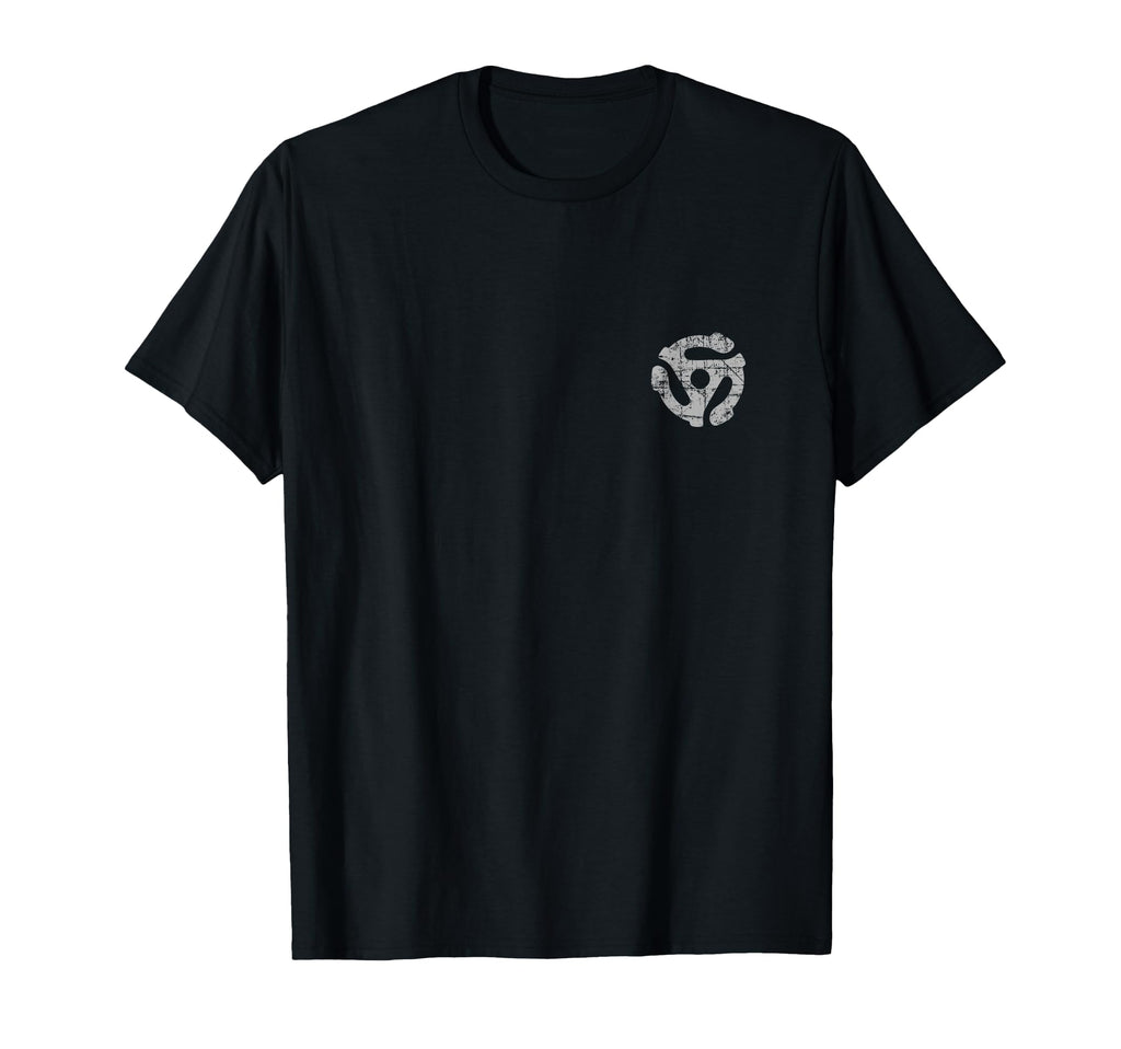45 Rpm Record Adapter Gray Left T-Shirt - Trendy Graphic Men Women - T-Shirt, Sweatshirt, Hoodie
